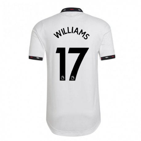 Kandiny Hombre Camiseta Rachel Williams #17 Blanco 2ª Equipación 2022/23 La Camisa Chile