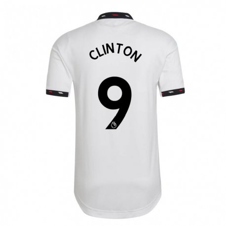 Kandiny Hombre Camiseta Grace Clinton #9 Blanco 2ª Equipación 2022/23 La Camisa Chile