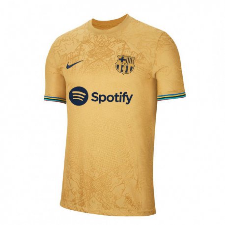 Kandiny Hombre Camiseta Ronald Araújo #4 Oro 2ª Equipación 2022/23 La Camisa Chile