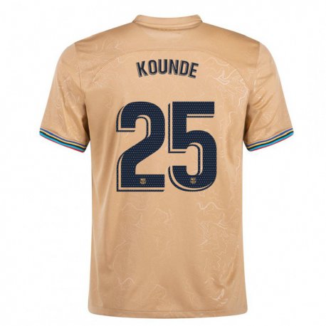 Kandiny Hombre Camiseta Jules Kounde #25 Oro 2ª Equipación 2022/23 La Camisa Chile
