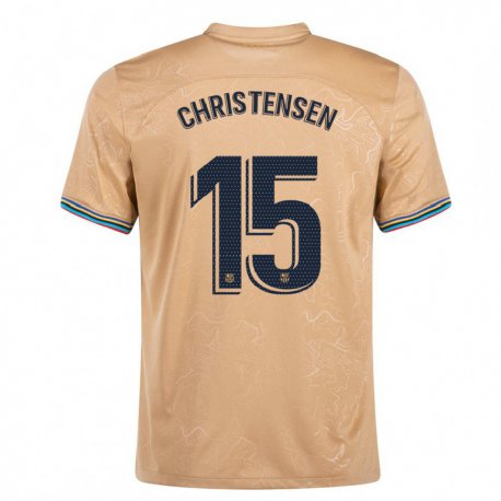 Kandiny Hombre Camiseta Andreas Christensen #15 Oro 2ª Equipación 2022/23 La Camisa Chile