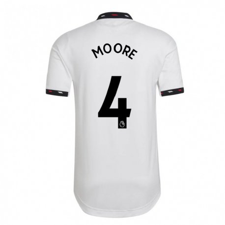 Kandiny Hombre Camiseta Jade Moore #4 Blanco 2ª Equipación 2022/23 La Camisa Chile