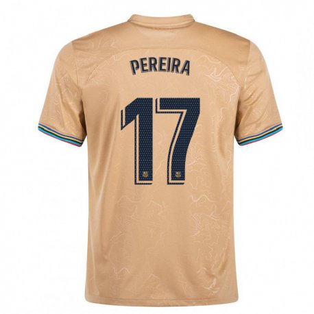 Kandiny Hombre Camiseta Andrea Pereira #17 Oro 2ª Equipación 2022/23 La Camisa Chile