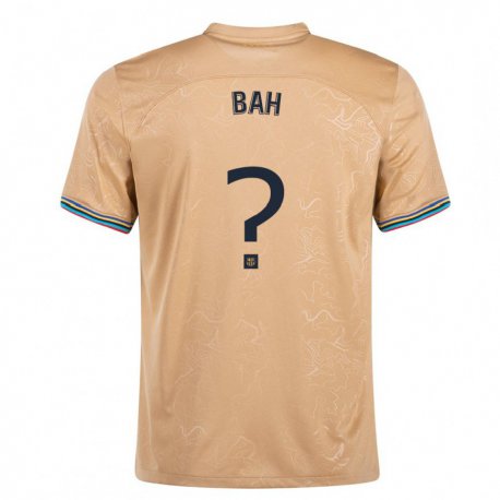 Kandiny Hombre Camiseta Saidou Bah #0 Oro 2ª Equipación 2022/23 La Camisa Chile