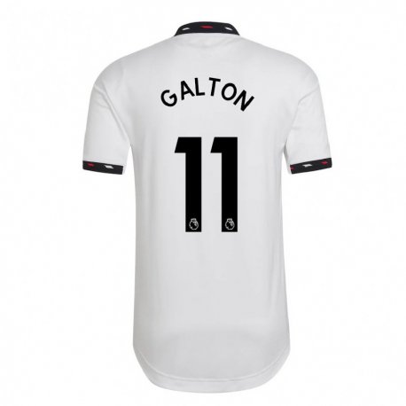 Kandiny Hombre Camiseta Leah Galton #11 Blanco 2ª Equipación 2022/23 La Camisa Chile