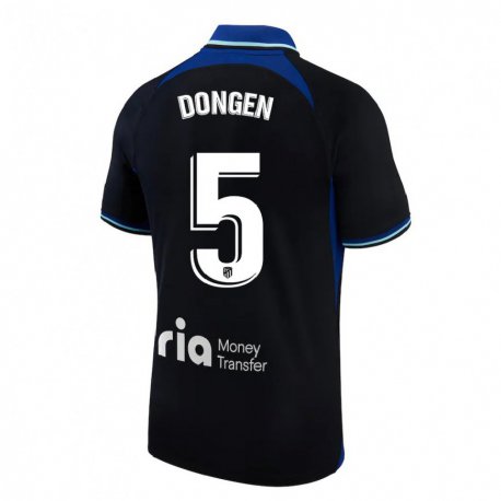 Kandiny Hombre Camiseta Merel Van Dongen #5 Negro Blanco Azul 2ª Equipación 2022/23 La Camisa Chile