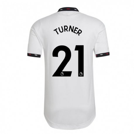 Kandiny Hombre Camiseta Millie Turner #21 Blanco 2ª Equipación 2022/23 La Camisa Chile