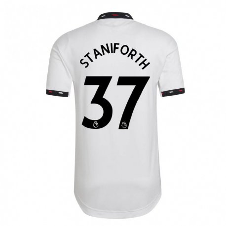 Kandiny Hombre Camiseta Lucy Staniforth #37 Blanco 2ª Equipación 2022/23 La Camisa Chile