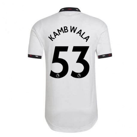 Kandiny Hombre Camiseta Willy Kambwala #53 Blanco 2ª Equipación 2022/23 La Camisa Chile