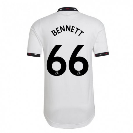 Kandiny Hombre Camiseta Rhys Bennett #66 Blanco 2ª Equipación 2022/23 La Camisa Chile