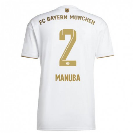Kandiny Hombre Camiseta Vincent Manuba #2 Oro Blanco 2ª Equipación 2022/23 La Camisa Chile