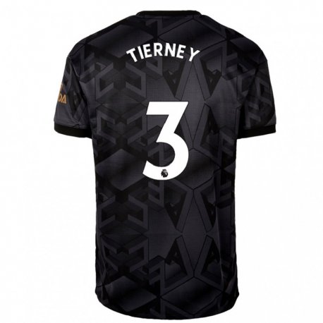Kandiny Hombre Camiseta Kieran Tierney #3 Gris Oscuro 2ª Equipación 2022/23 La Camisa Chile