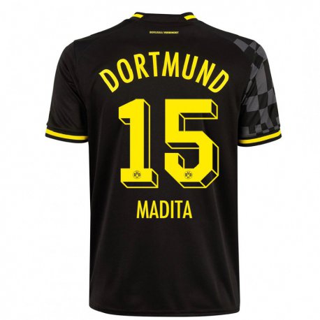 Kandiny Hombre Camiseta Kohorst Madita #15 Negro 2ª Equipación 2022/23 La Camisa Chile