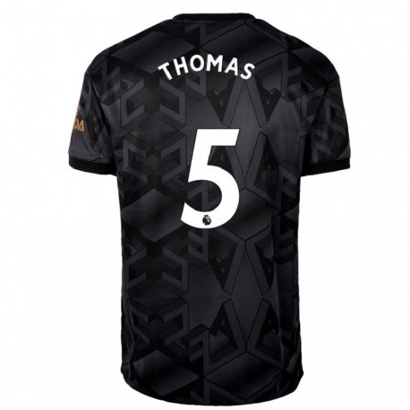 Kandiny Hombre Camiseta Thomas Partey #5 Gris Oscuro 2ª Equipación 2022/23 La Camisa Chile