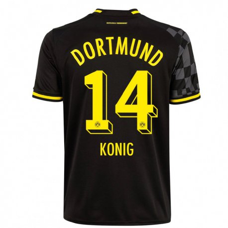 Kandiny Hombre Camiseta Raul Konig #14 Negro 2ª Equipación 2022/23 La Camisa Chile