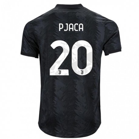 Kandiny Hombre Camiseta Marko Pjaca #20 Negro Oscuro 2ª Equipación 2022/23 La Camisa Chile
