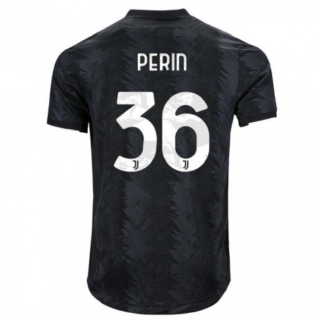 Kandiny Hombre Camiseta Mattia Perin #36 Negro Oscuro 2ª Equipación 2022/23 La Camisa Chile