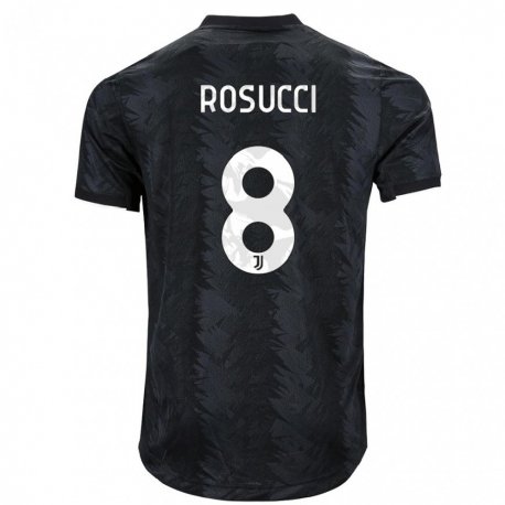 Kandiny Hombre Camiseta Martina Rosucci #8 Negro Oscuro 2ª Equipación 2022/23 La Camisa Chile