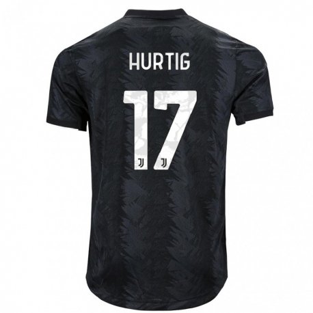 Kandiny Hombre Camiseta Lina Hurtig #17 Negro Oscuro 2ª Equipación 2022/23 La Camisa Chile