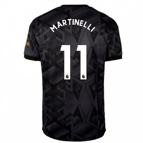Kandiny Hombre Camiseta Gabriel Martinelli #11 Gris Oscuro 2ª Equipación 2022/23 La Camisa Chile
