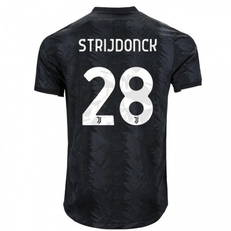 Kandiny Hombre Camiseta Bayron Strijdonck #28 Negro Oscuro 2ª Equipación 2022/23 La Camisa Chile