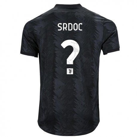 Kandiny Hombre Camiseta Ivano Srdoc #0 Negro Oscuro 2ª Equipación 2022/23 La Camisa Chile