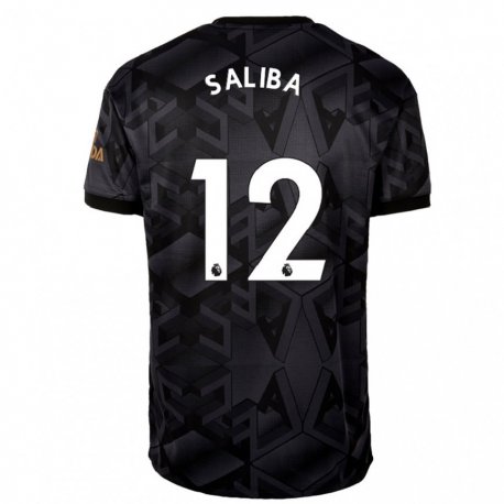 Kandiny Hombre Camiseta William Saliba #12 Gris Oscuro 2ª Equipación 2022/23 La Camisa Chile