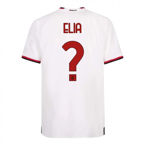 Kandiny Hombre Camiseta Emanuele Elia #0 Blanco Rojo 2ª Equipación 2022/23 La Camisa Chile