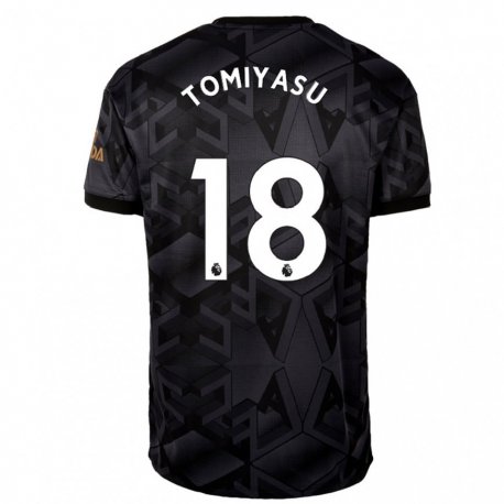 Kandiny Hombre Camiseta Takehiro Tomiyasu #18 Gris Oscuro 2ª Equipación 2022/23 La Camisa Chile