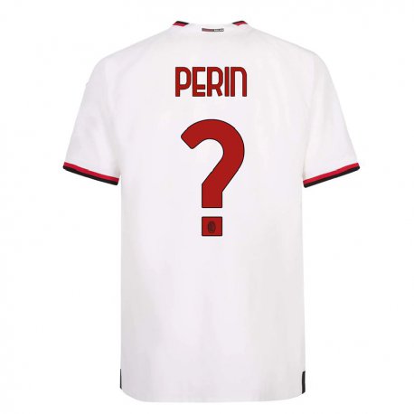 Kandiny Hombre Camiseta Ernesto Perin #0 Blanco Rojo 2ª Equipación 2022/23 La Camisa Chile