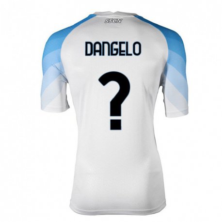 Kandiny Hombre Camiseta Raffaele Dangelo #0 Blanco Cielo Azul 2ª Equipación 2022/23 La Camisa Chile