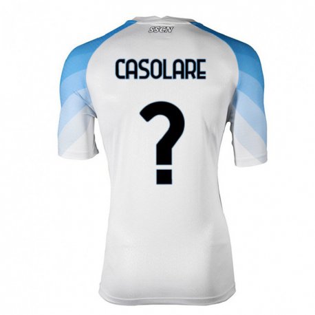 Kandiny Hombre Camiseta Gabriel Casolare #0 Blanco Cielo Azul 2ª Equipación 2022/23 La Camisa Chile