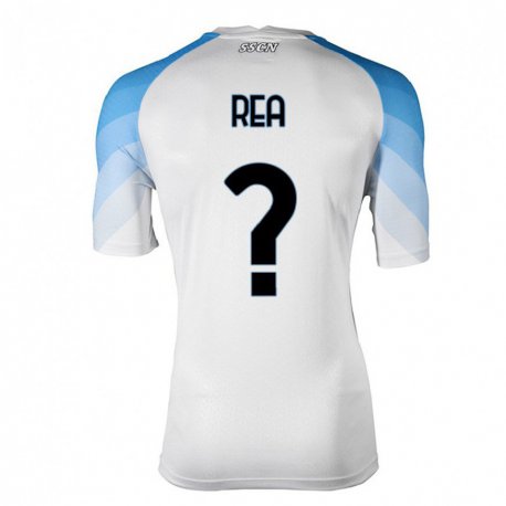 Kandiny Hombre Camiseta Roberto Rea #0 Blanco Cielo Azul 2ª Equipación 2022/23 La Camisa Chile