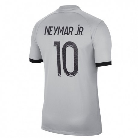 Kandiny Hombre Camiseta Neymar #10 Gris 2ª Equipación 2022/23 La Camisa Chile