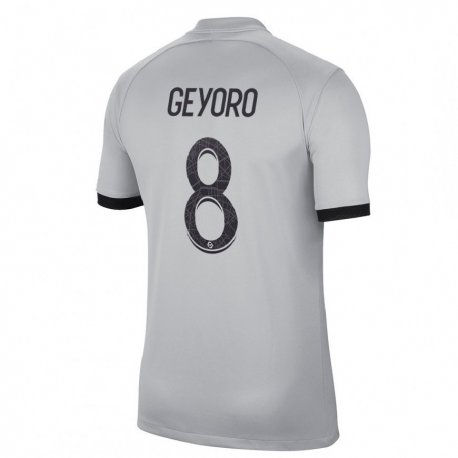 Kandiny Hombre Camiseta Grace Geyoro #8 Gris 2ª Equipación 2022/23 La Camisa Chile