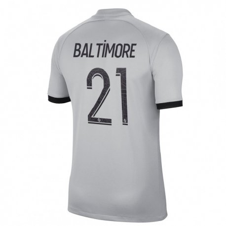 Kandiny Hombre Camiseta Sandy Baltimore #21 Gris 2ª Equipación 2022/23 La Camisa Chile