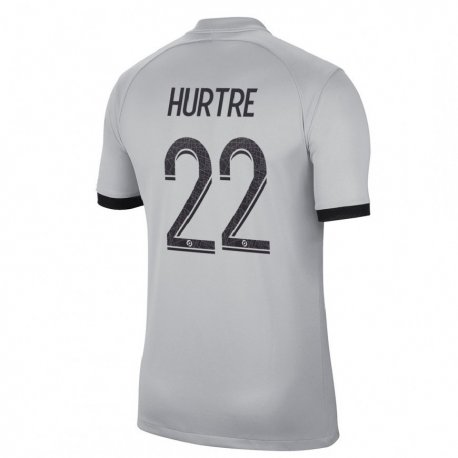 Kandiny Hombre Camiseta Oceane Hurtre #22 Gris 2ª Equipación 2022/23 La Camisa Chile