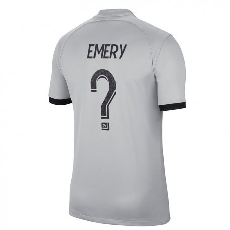 Kandiny Hombre Camiseta Warren Zaire Emery #0 Gris 2ª Equipación 2022/23 La Camisa Chile
