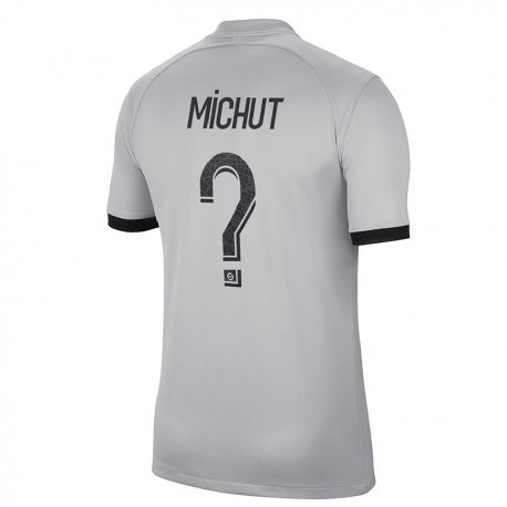 Kandiny Hombre Camiseta Edouard Michut #0 Gris 2ª Equipación 2022/23 La Camisa Chile