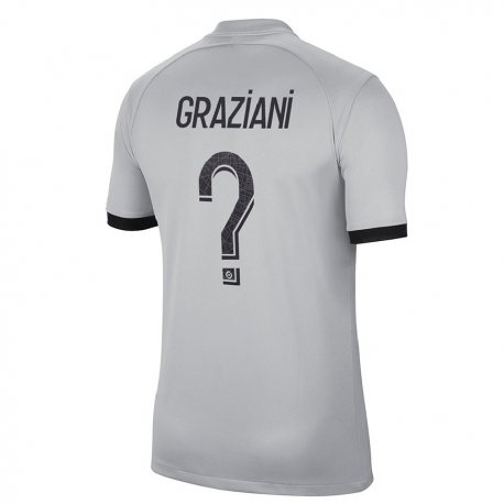 Kandiny Hombre Camiseta Ornella Graziani #0 Gris 2ª Equipación 2022/23 La Camisa Chile
