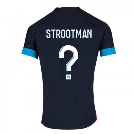 Kandiny Hombre Camiseta Kevin Strootman #0 Olímpico Negro 2ª Equipación 2022/23 La Camisa Chile