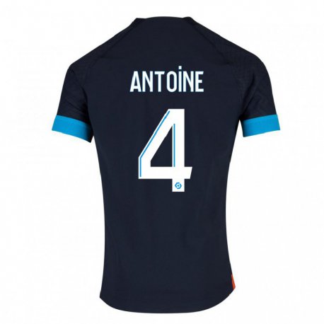 Kandiny Hombre Camiseta Maud Antoine #4 Olímpico Negro 2ª Equipación 2022/23 La Camisa Chile
