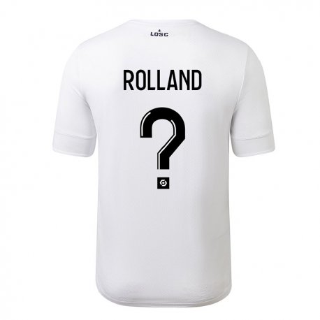Kandiny Hombre Camiseta Baptiste Rolland #0 Carmesí Blanco 2ª Equipación 2022/23 La Camisa Chile
