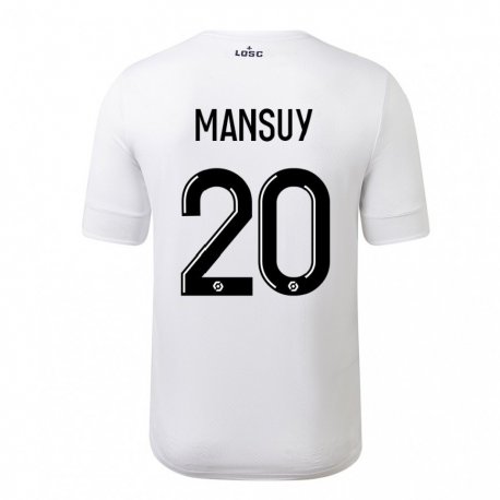 Kandiny Hombre Camiseta Heloise Mansuy #20 Carmesí Blanco 2ª Equipación 2022/23 La Camisa Chile