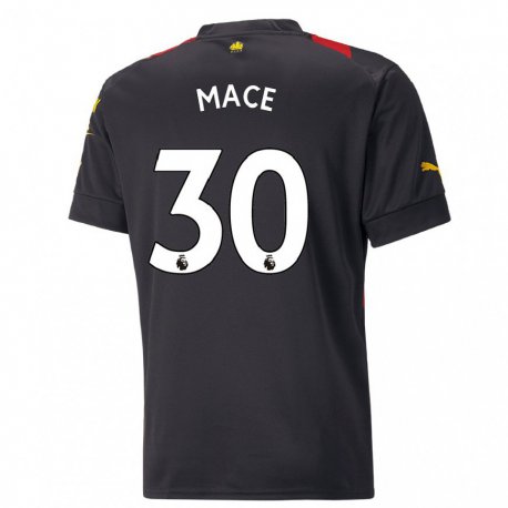 Kandiny Hombre Camiseta Ruby Mace #30 Negro Rojo 2ª Equipación 2022/23 La Camisa Chile