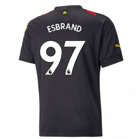 Kandiny Hombre Camiseta Josh Wilson-esbrand #97 Negro Rojo 2ª Equipación 2022/23 La Camisa Chile