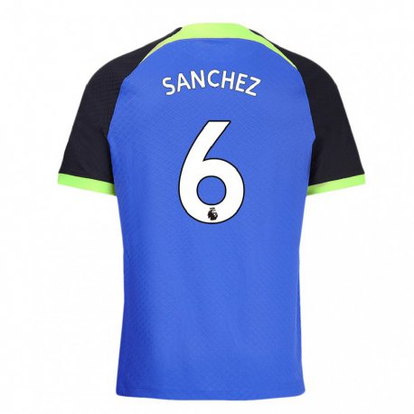 Kandiny Hombre Camiseta Davinson Sánchez #6 Azul Verde 2ª Equipación 2022/23 La Camisa Chile