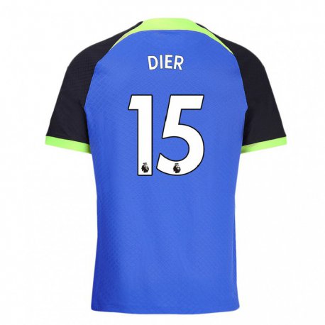 Kandiny Hombre Camiseta Eric Dier #15 Azul Verde 2ª Equipación 2022/23 La Camisa Chile