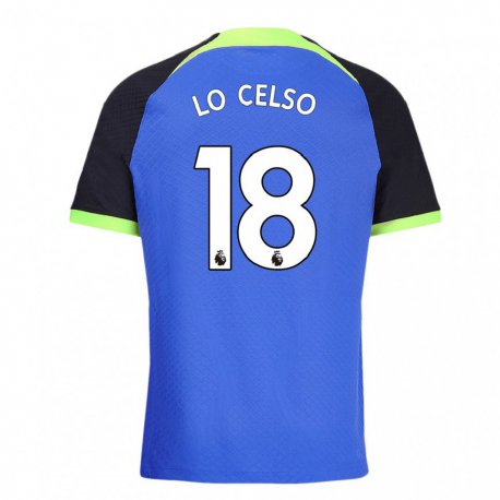 Kandiny Hombre Camiseta Giovani Lo Celso #18 Azul Verde 2ª Equipación 2022/23 La Camisa Chile