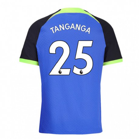 Kandiny Hombre Camiseta Japhet Tanganga #25 Azul Verde 2ª Equipación 2022/23 La Camisa Chile